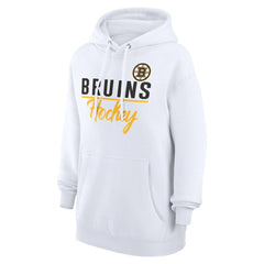 Boston Bruins G-III 4Her by Carl Banks Women's Team Fleece Pullover Hoodie - White - NHL 201059332
