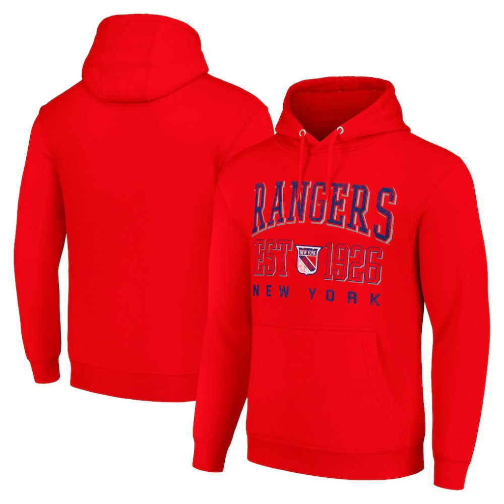 New York Rangers Starter Retro Graphic Pullover Hoodie - Red - NHL 201059350