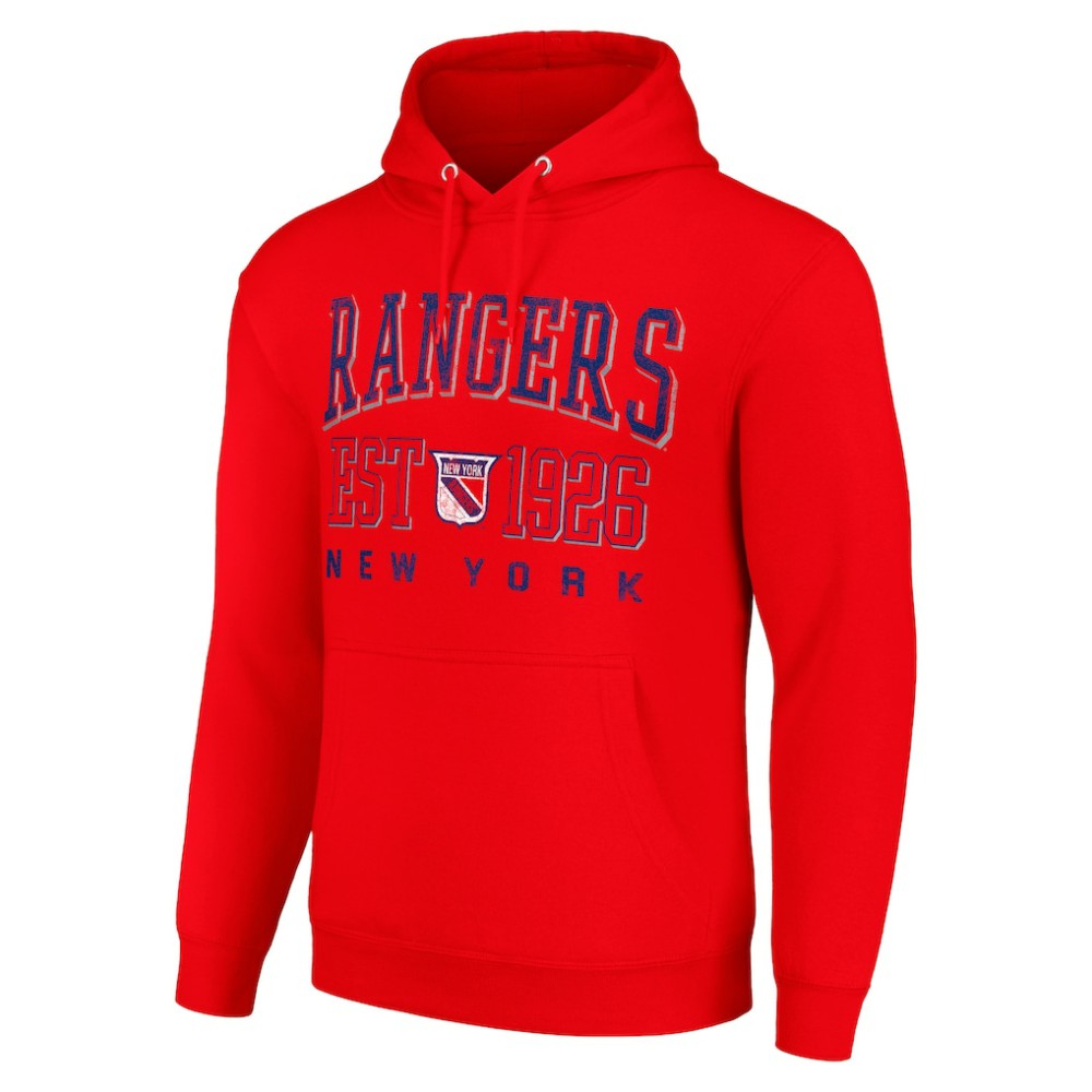 New York Rangers Starter Retro Graphic Pullover Hoodie - Red - NHL 201059350