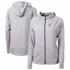 San Francisco Giants Cutter & Buck Women's City Connect Adapt Eco Knit Hybrid Recycled Full-Zip Hoodie - Gray - MLB on Sale