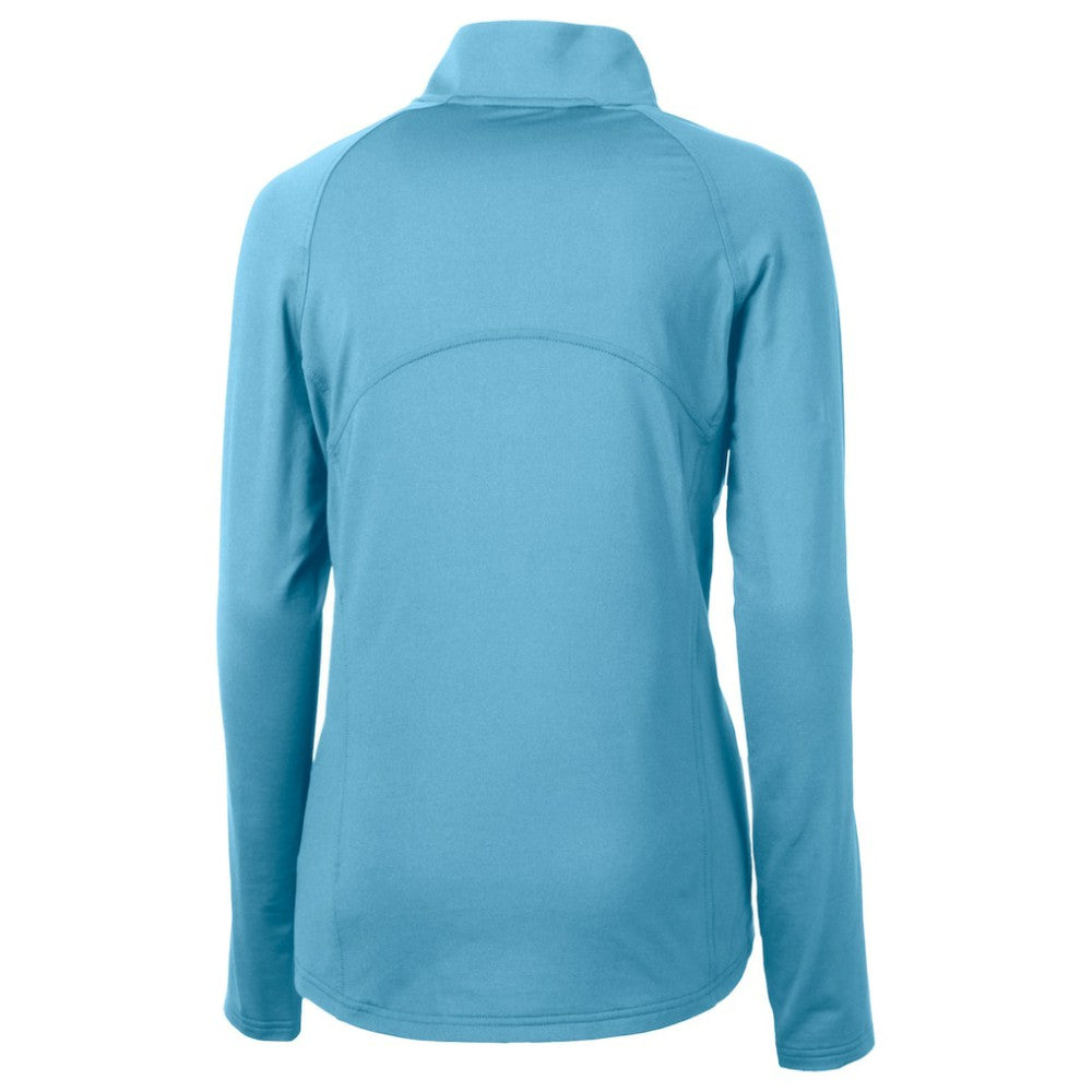 Milwaukee Brewers Cutter & Buck Women's City Connect Adapt Eco Knit Recycled Half-Zip Pullover Top - Powder Blue - MLB Lifestyle