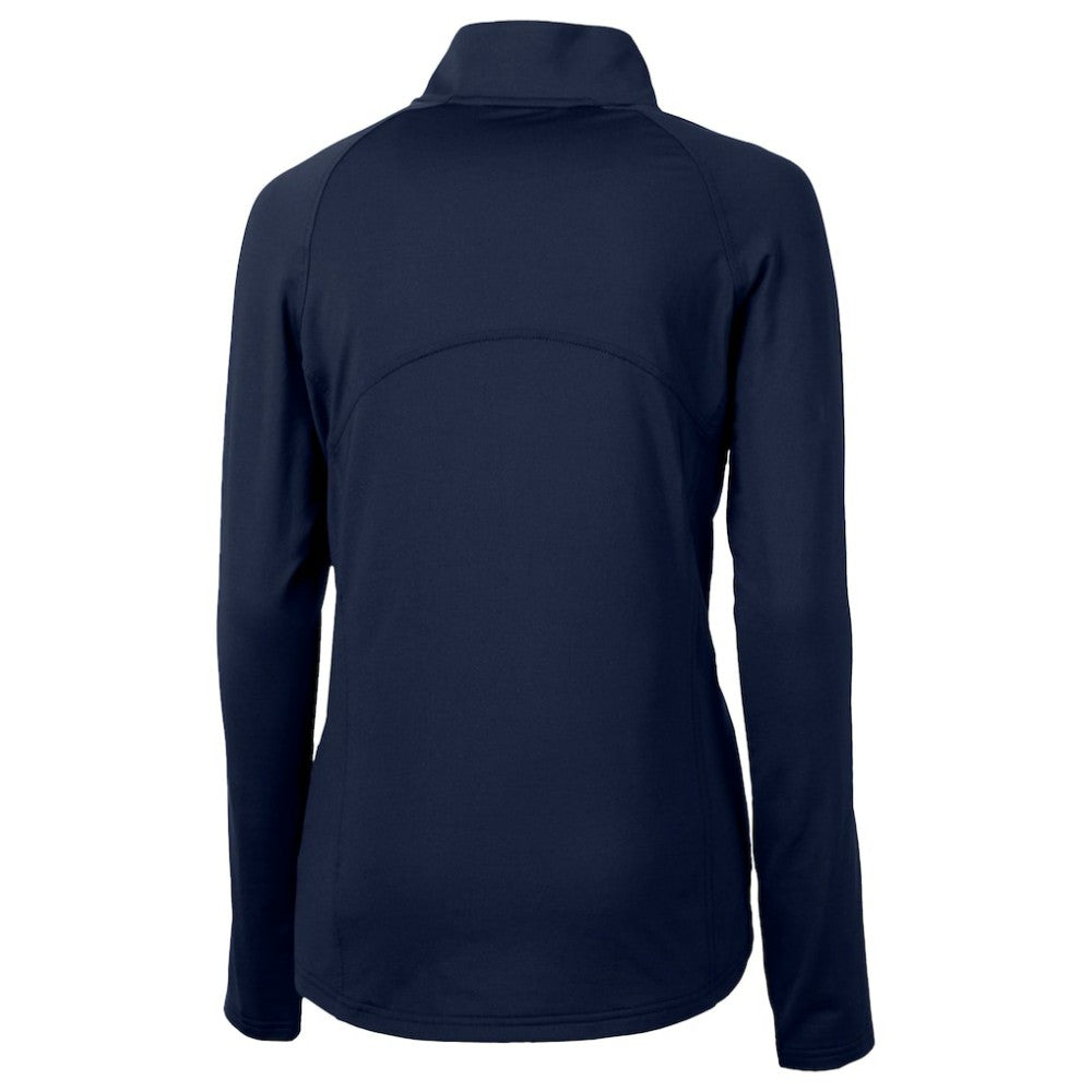 Chicago Cubs Cutter & Buck Women's City Connect Adapt Eco Knit Recycled Half-Zip Pullover Top - Navy - MLB on Sale