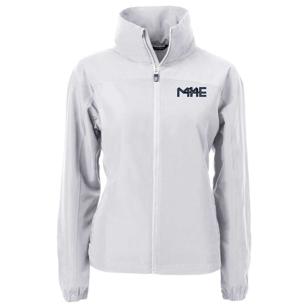 Milwaukee Brewers Cutter & Buck Women's City Connect Charter Eco Recycled Full-Zip Jacket - Gray - MLB Discount