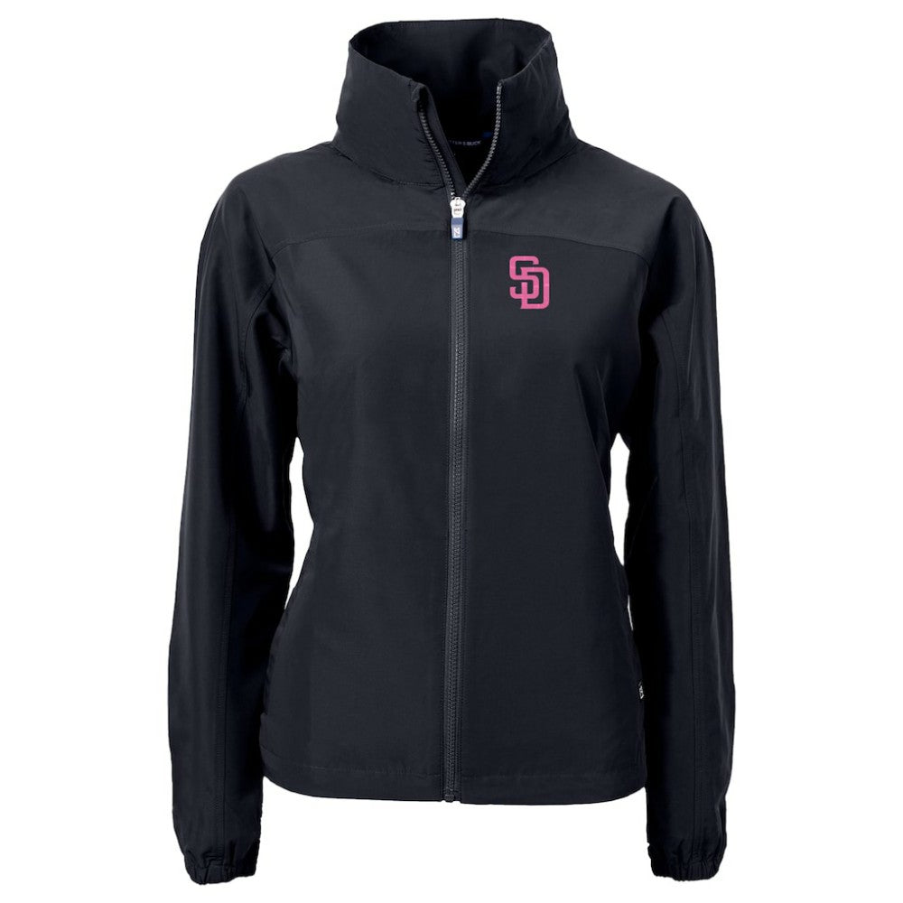 San Diego Padres Cutter & Buck Women's City Connect Charter Eco Recycled Full-Zip Jacket - Black - MLB Discount