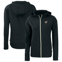 Washington Nationals Cutter & Buck Women's City Connect Daybreak Eco Recycled Full-Zip Hoodie - Black - MLB Sale