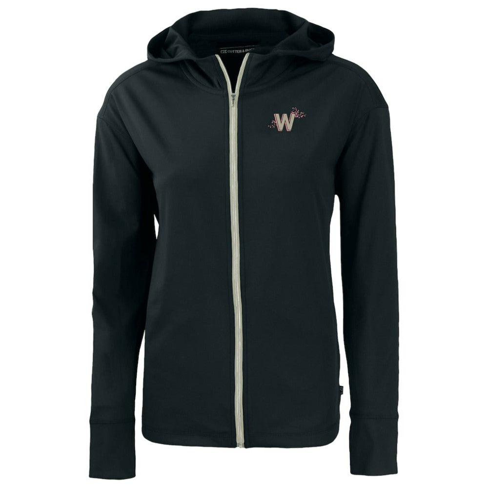 Washington Nationals Cutter & Buck Women's City Connect Daybreak Eco Recycled Full-Zip Hoodie - Black - MLB Sale