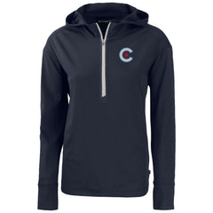 Chicago Cubs Cutter & Buck Women's City Connect Daybreak Eco Recycled Half-Zip Hoodie - Navy - MLB Online
