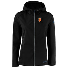 San Francisco Giants Cutter & Buck Women's City Connect Evoke Eco Softshell Recycled Full-Zip Hoodie Jacket - Black - MLB Sale