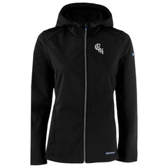 Chicago White Sox Cutter & Buck Women's City Connect Evoke Eco Softshell Recycled Full-Zip Hoodie Jacket - Black - MLB Lifestyle