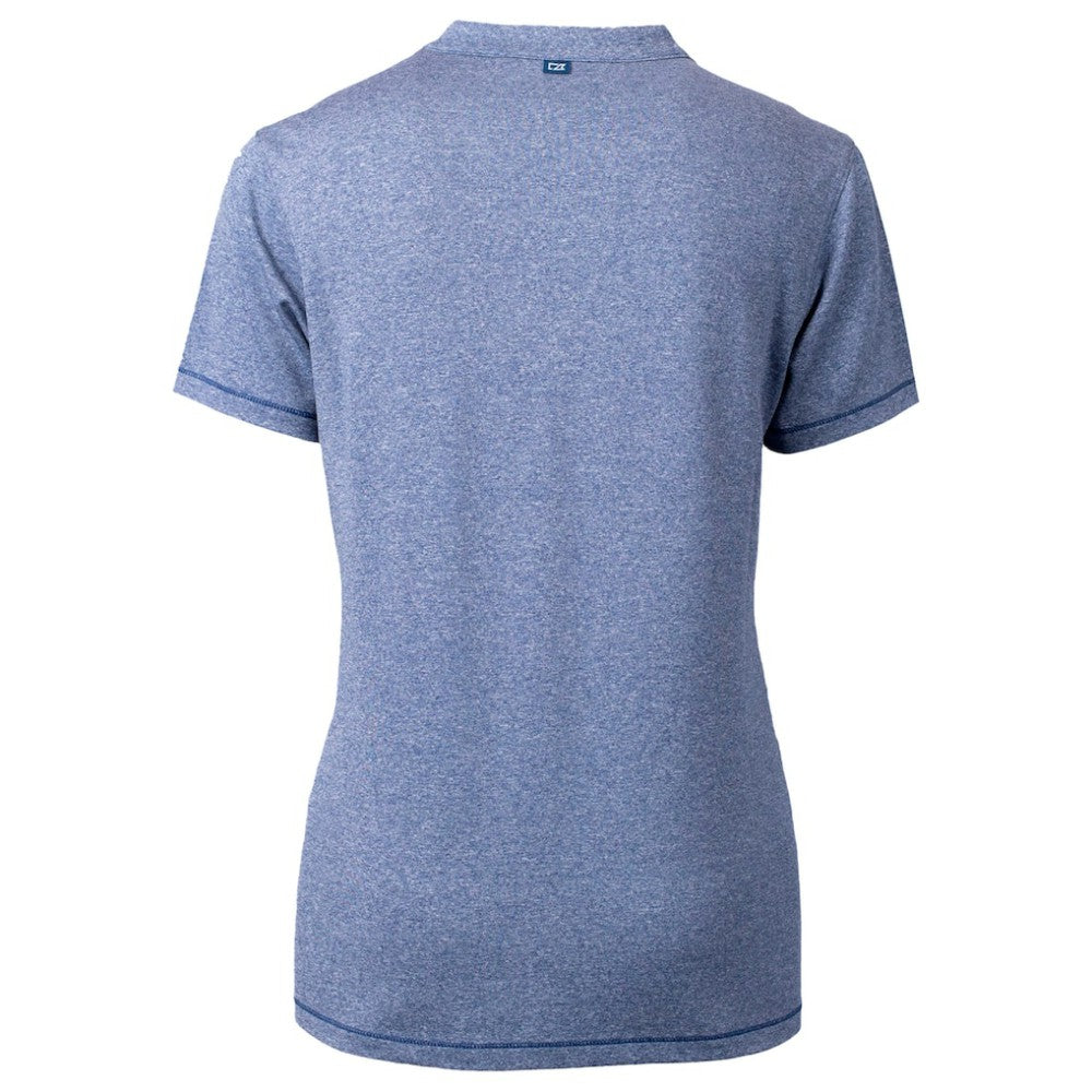 Chicago Cubs Cutter & Buck Women's City Connect Forge Heathered Stretch Blade Top - Heather Navy - MLB Online