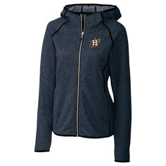 Houston Astros Cutter & Buck Women's City Connect Mainsail Full-Zip Hooded Jacket - Heather Navy - MLB on Sale
