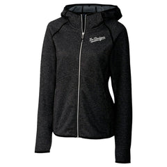 Los Angeles Dodgers Cutter & Buck Women's City Connect Mainsail Full-Zip Hooded Jacket - Heather Charcoal - MLB on Sale