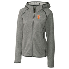 San Francisco Giants Cutter & Buck Women's City Connect Mainsail Full-Zip Hooded Jacket - Heather Gray - MLB Lifestyle