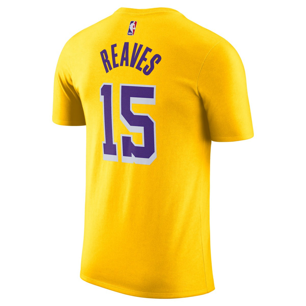 Austin Reaves Los Angeles Lakers Icon Edition Name & Number T-Shirt Gold | Nike US