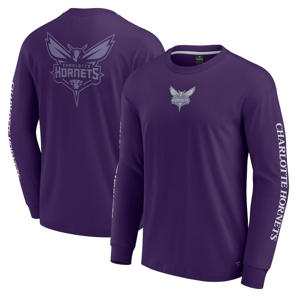 Charlotte Hornets Elements Strive Long Sleeve T-Shirt  Purple | Fanatics Near Me