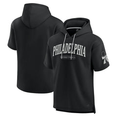 Philadelphia 76ers Elements Ready Short Sleeve Pullover Hoodie Black | Fanatics discount