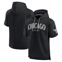 Chicago Bulls Elements Ready Short Sleeve Pullover Hoodie Black | Fanatics for sale