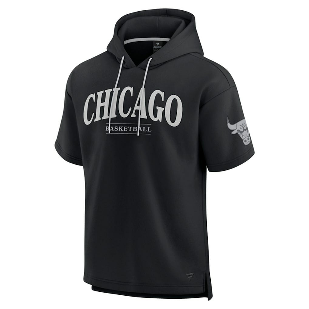 Chicago Bulls Elements Ready Short Sleeve Pullover Hoodie Black | Fanatics for sale