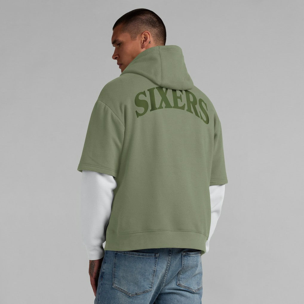 Philadelphia 76ers Elements Sleek Pullover Hoodie Olive | Fanatics outlet
