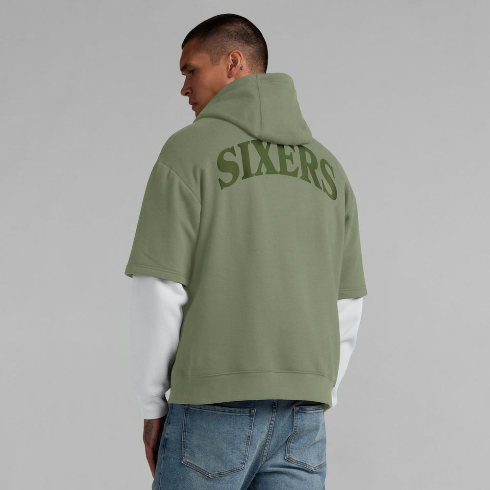 Philadelphia 76ers Elements Sleek Pullover Hoodie Olive | Fanatics outlet