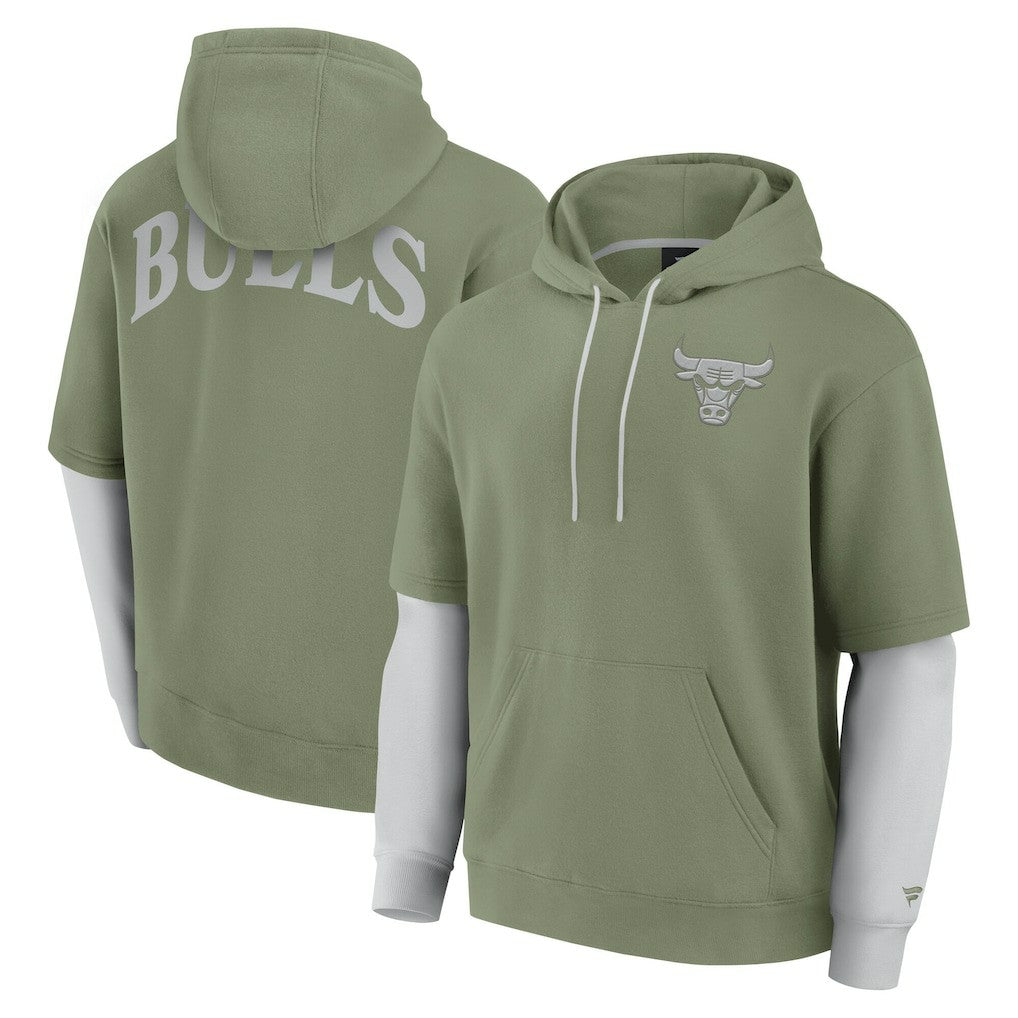 Chicago Bulls Elements Sleek Pullover Hoodie Olive | Fanatics discount