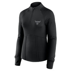 Chicago Bulls Women's Elements Match Raglan Quarter-Zip Top for sale Black | Fanatics Near Me