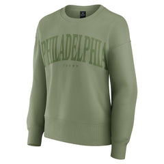 Philadelphia 76ers Women's Elements Flow Pullover Sweatshirt Olive | Fanatics outlet