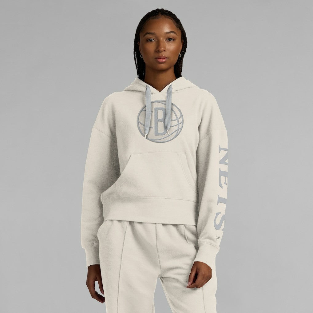 Brooklyn Nets Women's Elements Next Pullover Hoodie Cream | Fanatics outlet