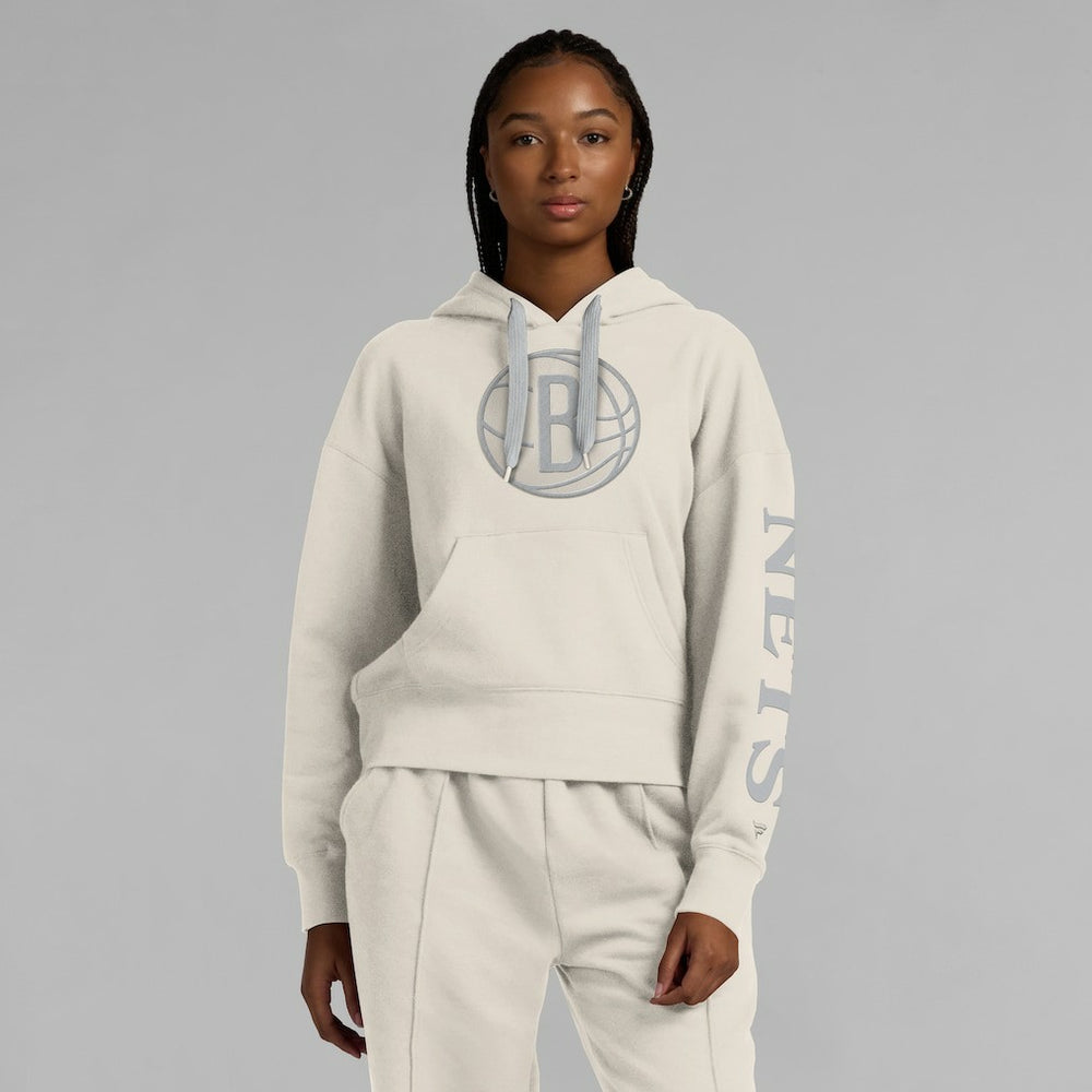 Brooklyn Nets Women's Elements Next Pullover Hoodie Cream | Fanatics outlet