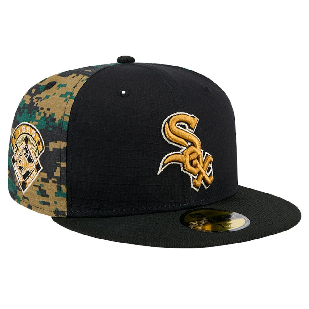 Chicago White Sox New Era Digi Camo 59FIFTY Fitted Hat - Black - New Era Discount