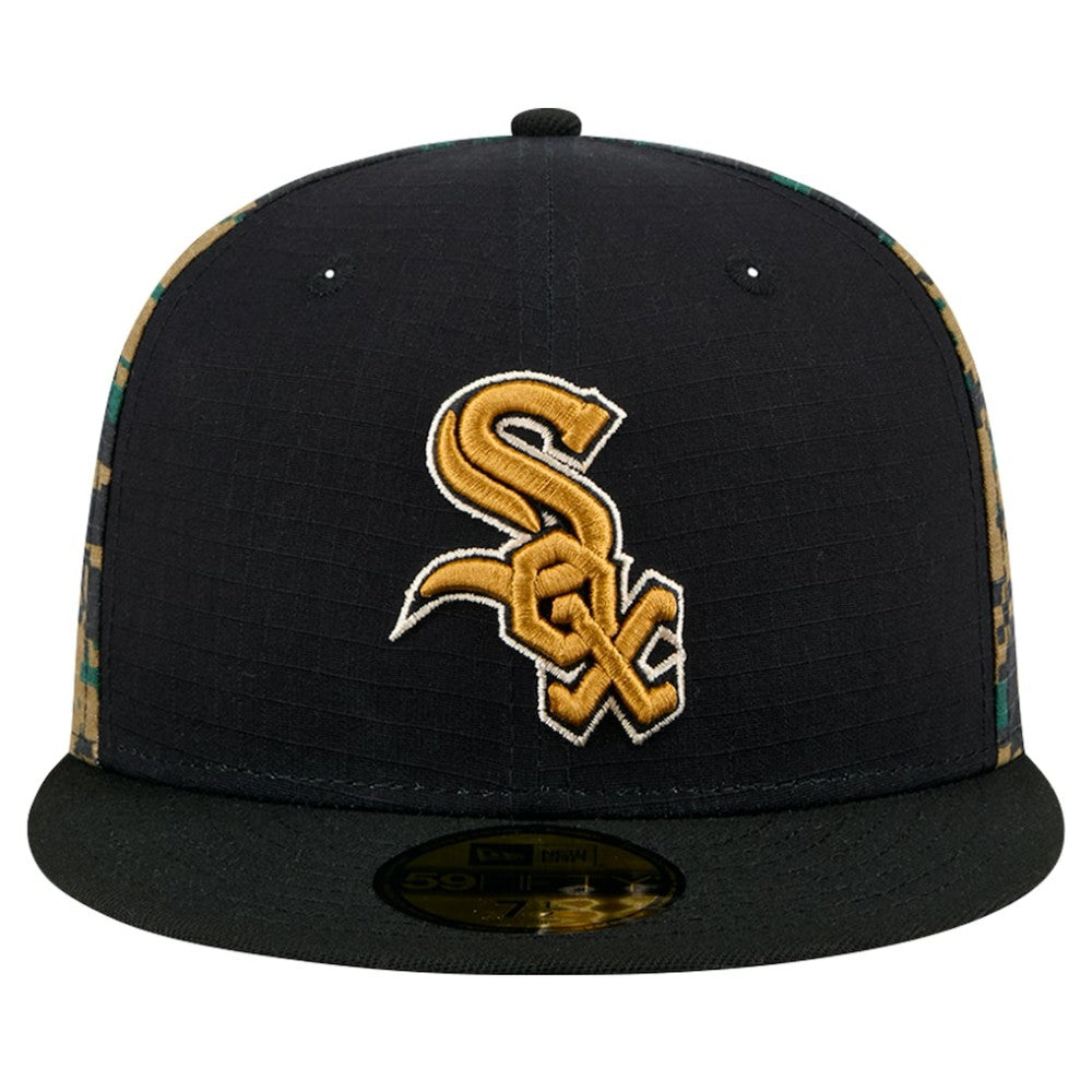 Chicago White Sox New Era Digi Camo 59FIFTY Fitted Hat - Black - New Era Discount