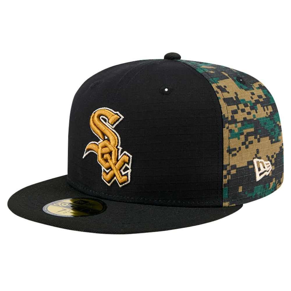 Chicago White Sox New Era Digi Camo 59FIFTY Fitted Hat - Black - New Era Discount
