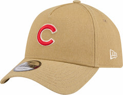Chicago Cubs New Era Logo Essentials 9FORTY A-Frame Adjustable Hat - Khaki - New Era on Sale