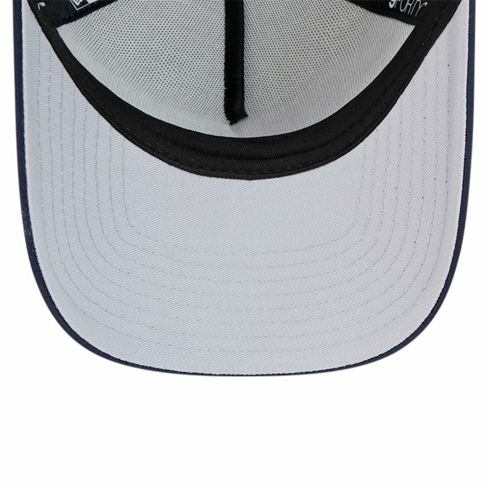 New York Yankees New Era Retro Wordmark 9FORTY A-Frame Trucker Adjustable Hat - White - New Era Discount