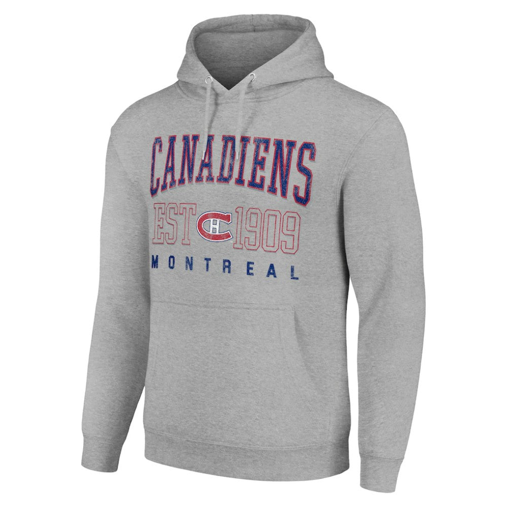 Montreal Canadiens Starter Retro Graphic Pullover Hoodie - Heather Gray - NHL 201066217