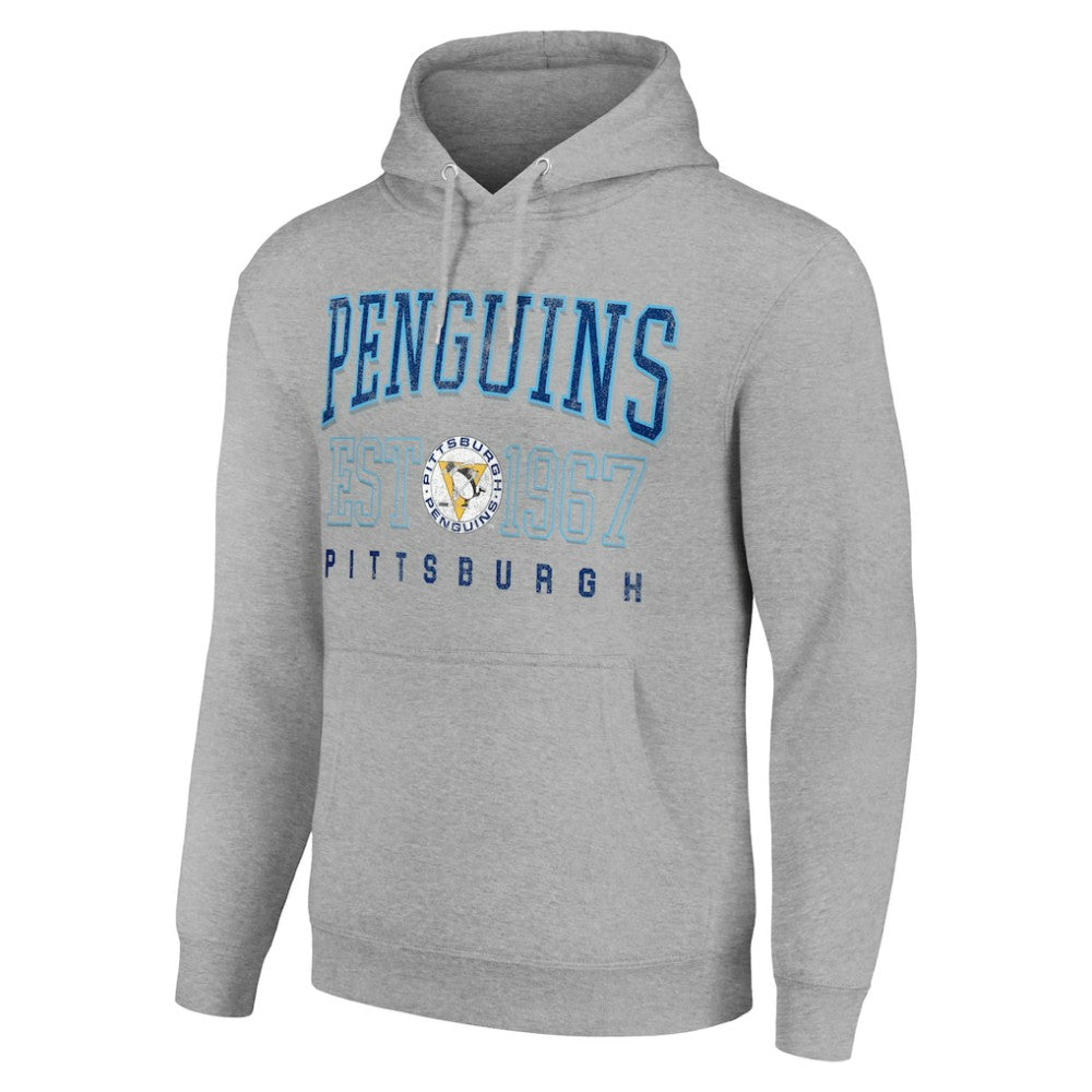 Pittsburgh Penguins Starter Retro Graphic Pullover Hoodie - Heather Gray - NHL 201066223