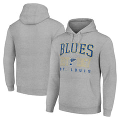 St. Louis Blues Starter Retro Graphic Pullover Hoodie - Heather Gray - NHL 201066224