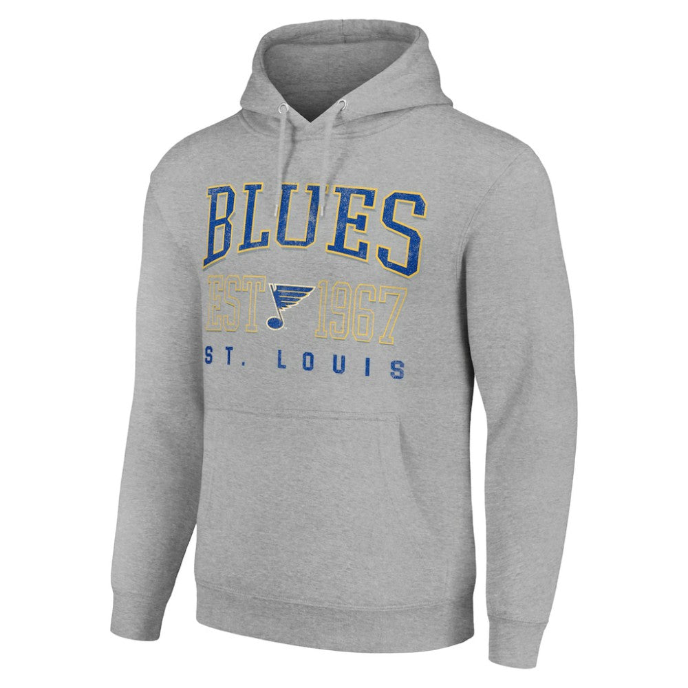 St. Louis Blues Starter Retro Graphic Pullover Hoodie - Heather Gray - NHL 201066224