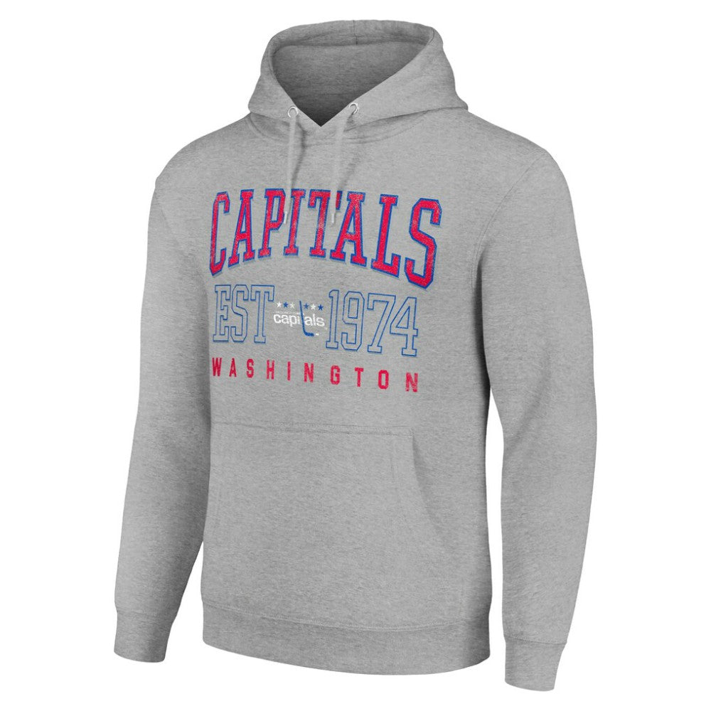 Washington Capitals Starter Retro Graphic Pullover Hoodie - Heather Gray - NHL 201066228
