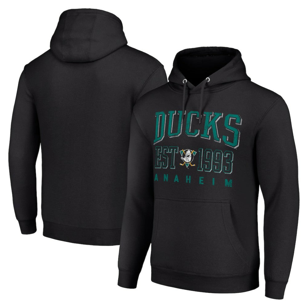 Anaheim Ducks Starter Retro Graphic Pullover Hoodie - Black - NHL 201066234