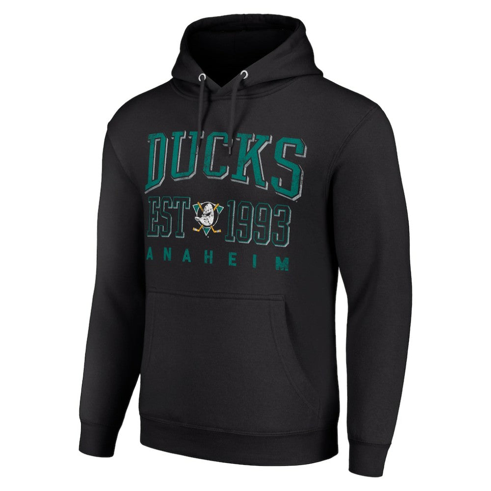 Anaheim Ducks Starter Retro Graphic Pullover Hoodie - Black - NHL 201066234