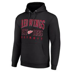 Detroit Red Wings Starter Retro Graphic Pullover Hoodie - Black - NHL 201066237