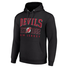New Jersey Devils Starter Retro Graphic Pullover Hoodie - Black - NHL 201066239