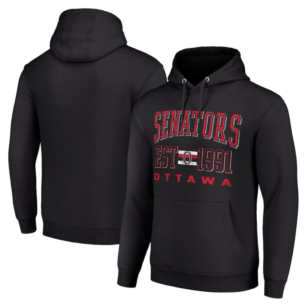 Ottawa Senators Starter Retro Graphic Pullover Hoodie - Black - NHL 201066240