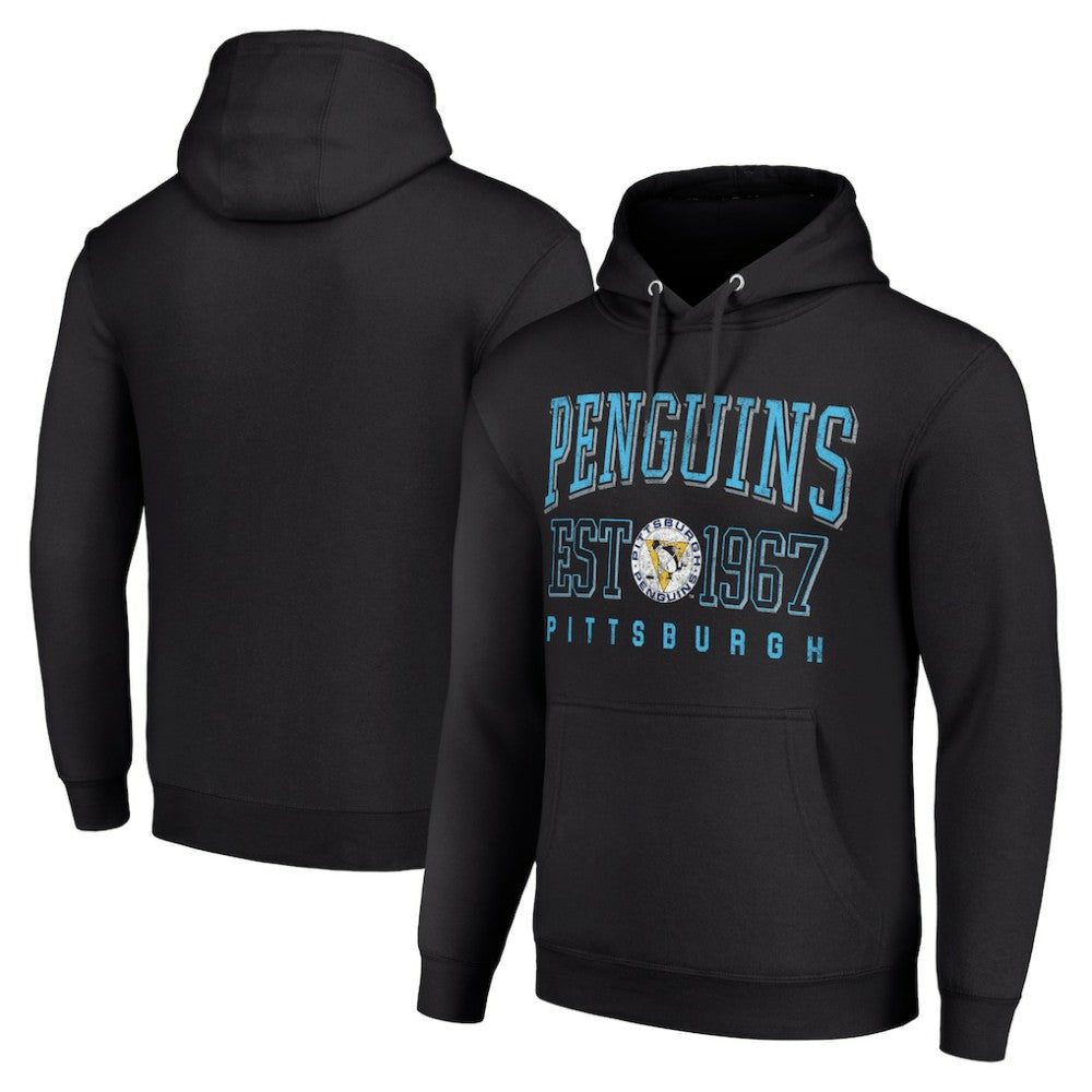 Pittsburgh Penguins Starter Retro Graphic Pullover Hoodie - Black - NHL 201066242