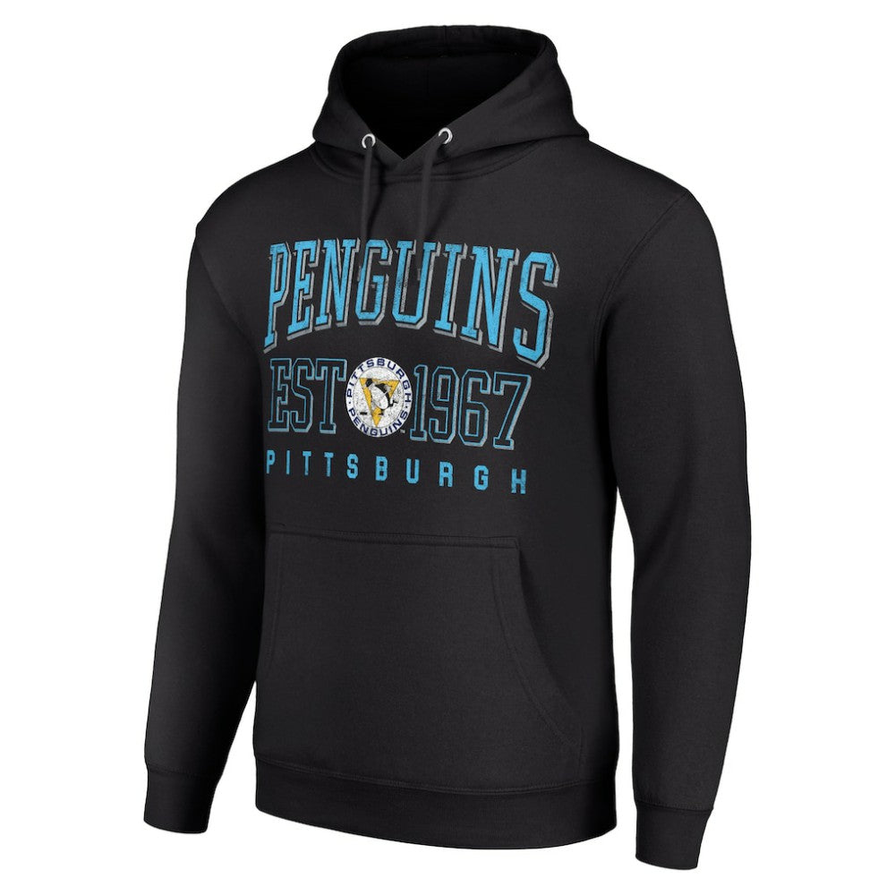 Pittsburgh Penguins Starter Retro Graphic Pullover Hoodie - Black - NHL 201066242