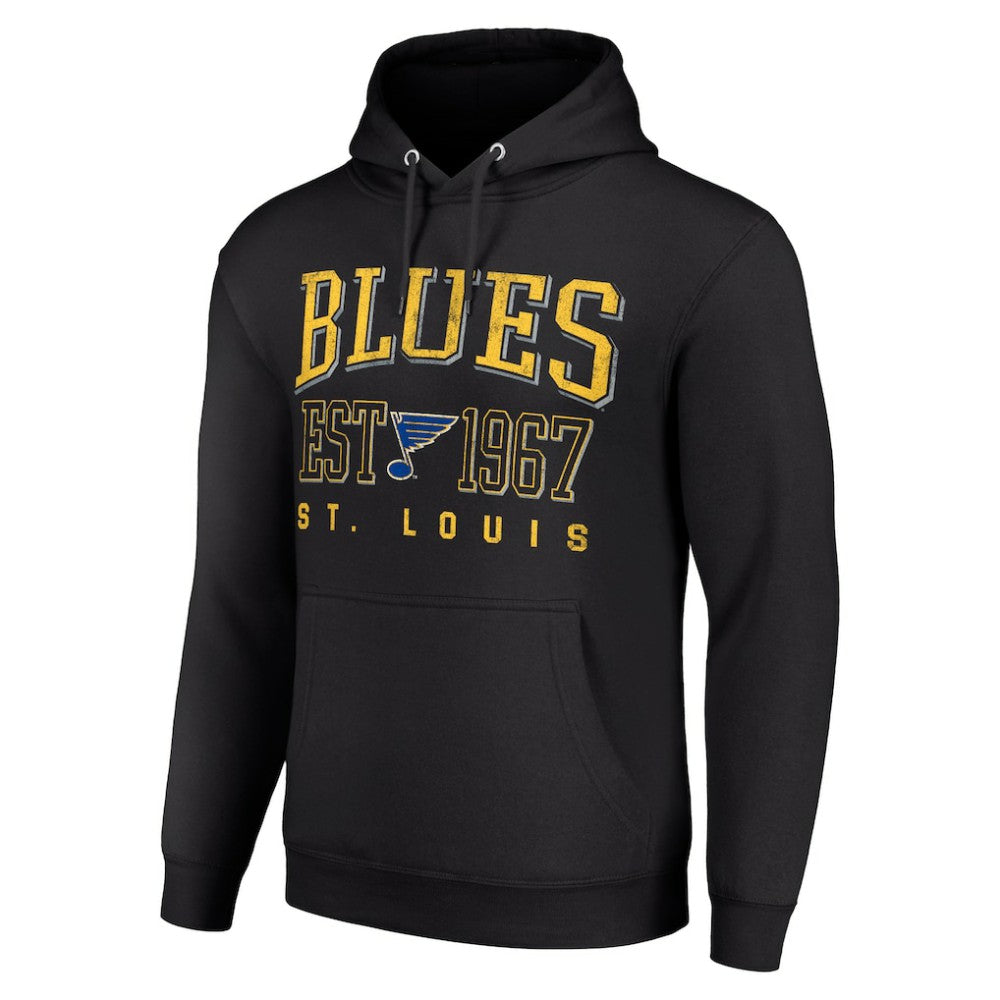 St. Louis Blues Starter Retro Graphic Pullover Hoodie - Black - NHL 201066243