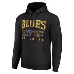St. Louis Blues Starter Retro Graphic Pullover Hoodie - Black - NHL 201066243