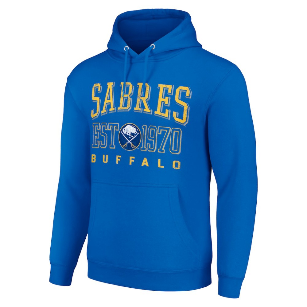 Buffalo Sabres Starter Retro Graphic Pullover Hoodie - Royal - NHL 201066244