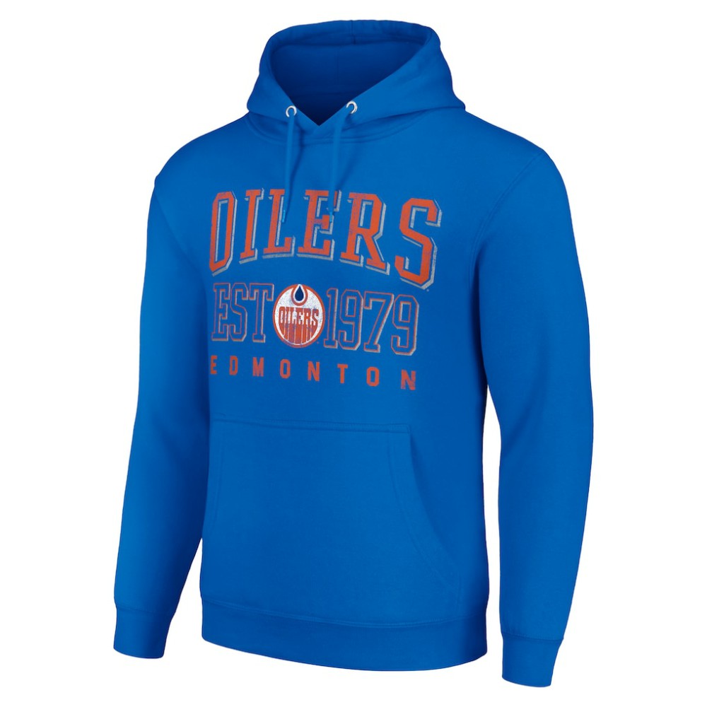 Edmonton Oilers Starter Retro Graphic Pullover Hoodie - Royal - NHL 201066245